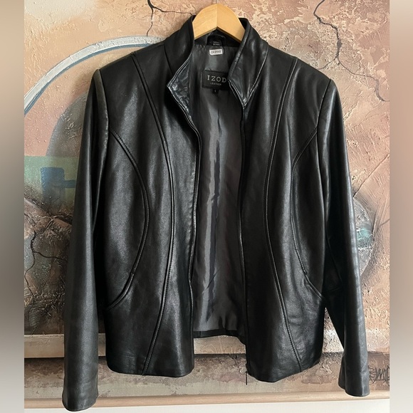 IZOD Vintage Genuine Leather Women’s Jacket size Large - Picture 1 of 12
